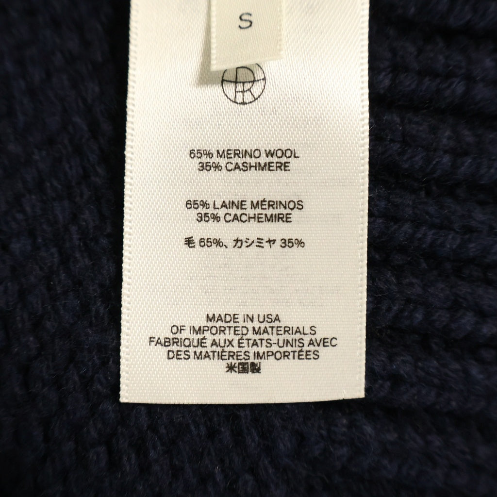 THE ROW(ザロウ) カシミヤ混 ウール クルーネック ニット ベスト ネイビー レディース