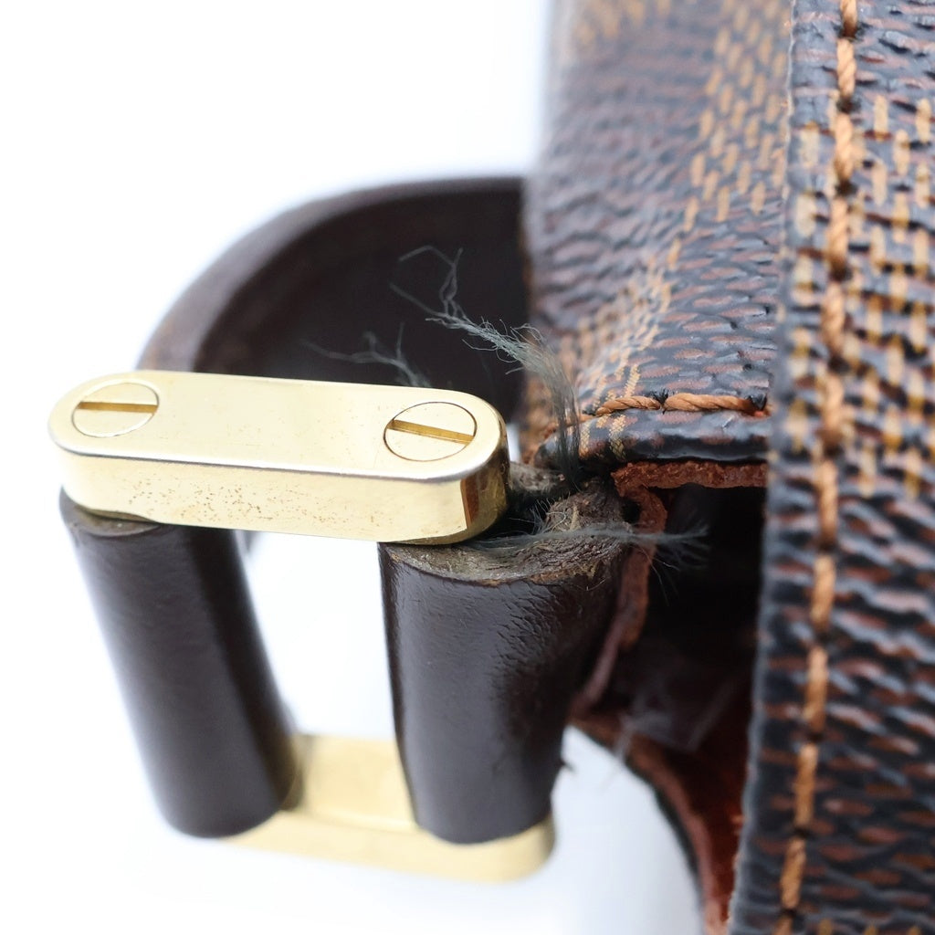 LOUIS VUITTON(ルイヴィトン) ダミエ ミュゼット ショルダーバッグ ブラウン レザー×PVC N51302 ゴールド金具 レディース