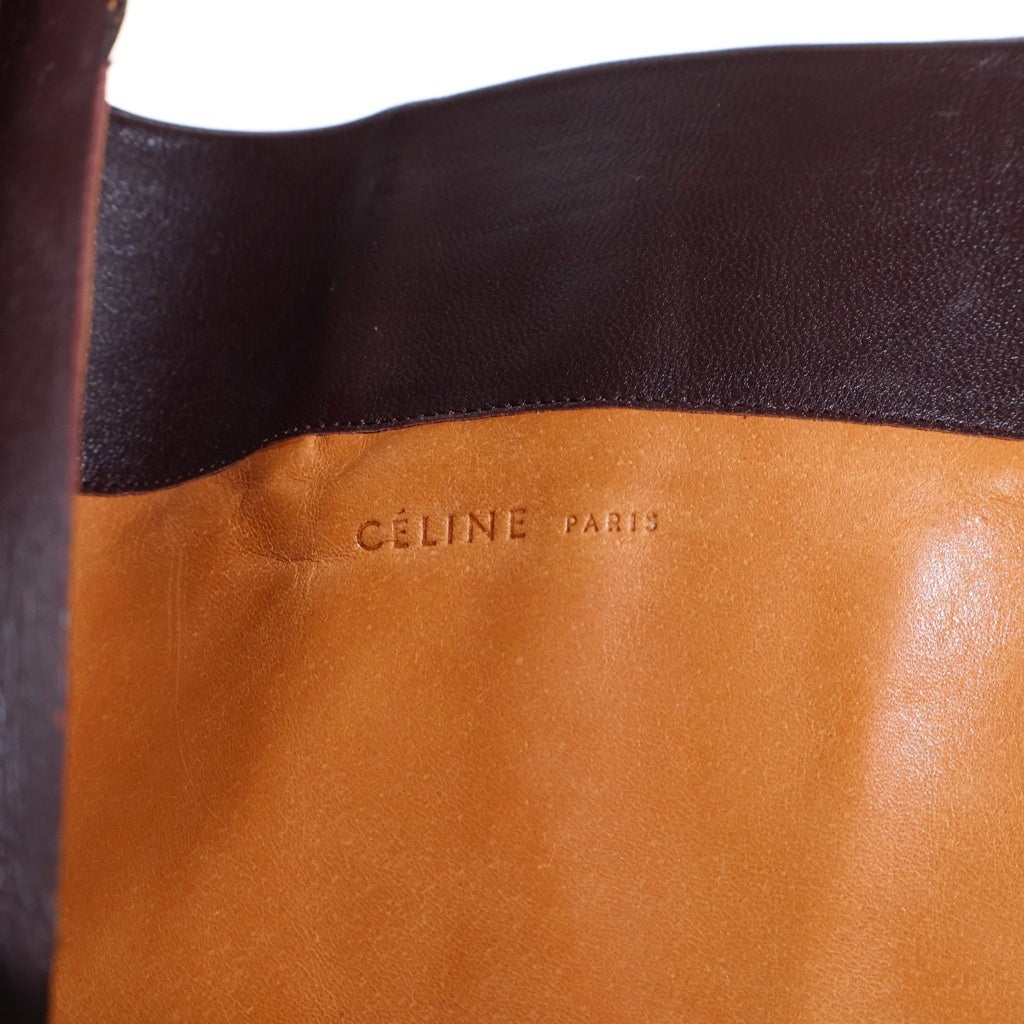 CELINE(セリーヌ) ロングブーツ ヒール レザー ボルドー レディース