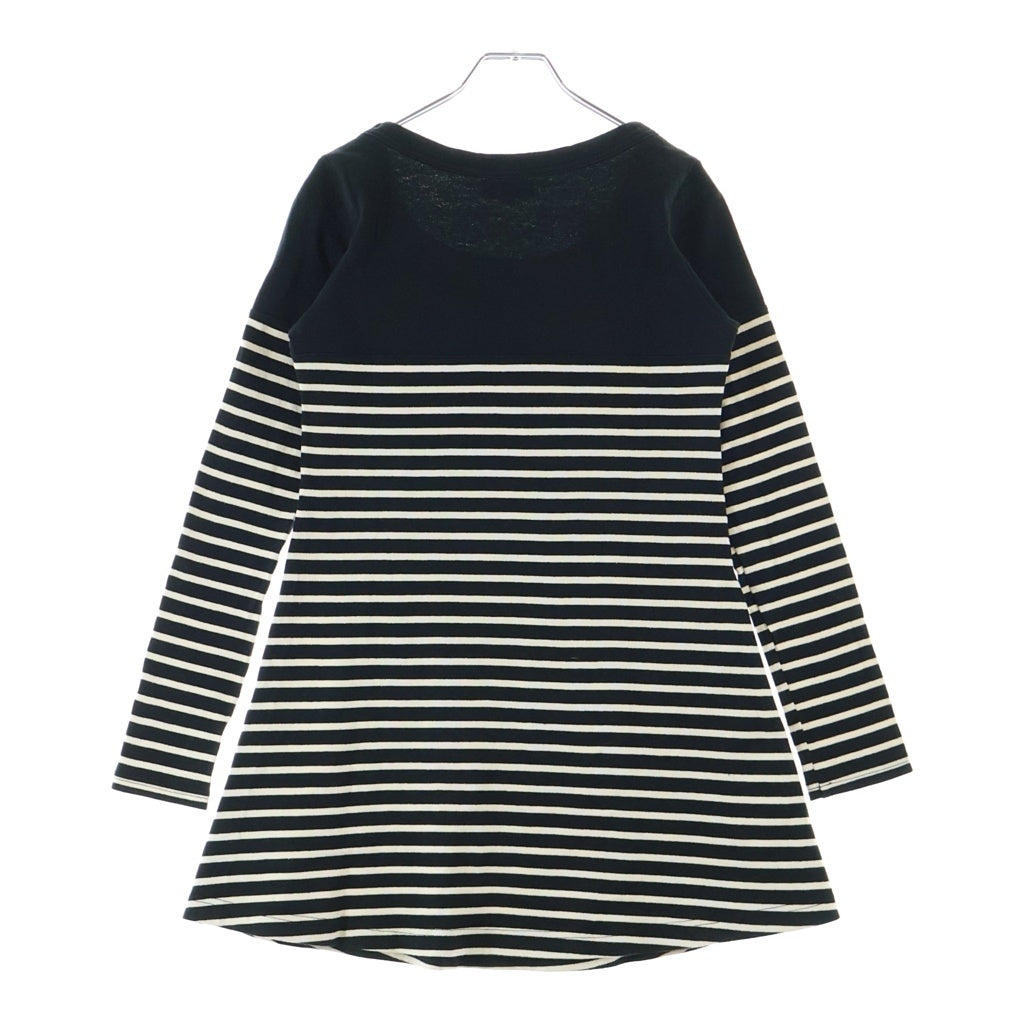 BURBERRY BLUE LABEL(バーバリーブルーレーベル) ロゴプリント ボーダー柄 ロングスリーブ 長袖Tシャツ カットソー E1P06-155-09 レディース