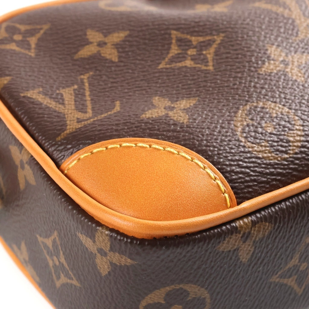 LOUIS VUITTON(ルイヴィトン) モノグラム トロカデロ ウェアラブルウォレットショルダーバッグ ブラウン レザー×PVC M14058 ゴールド金具 レディース