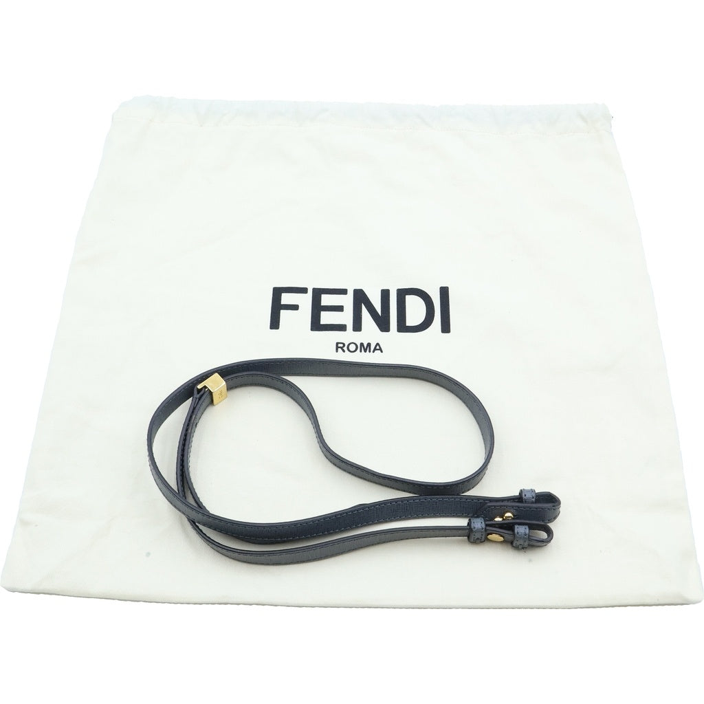FENDI(フェンディ) プチトゥージュール 2WAYハンドバッグ ショルダーバッグ グレー レザー 8BH253 ゴールド金具 レディース