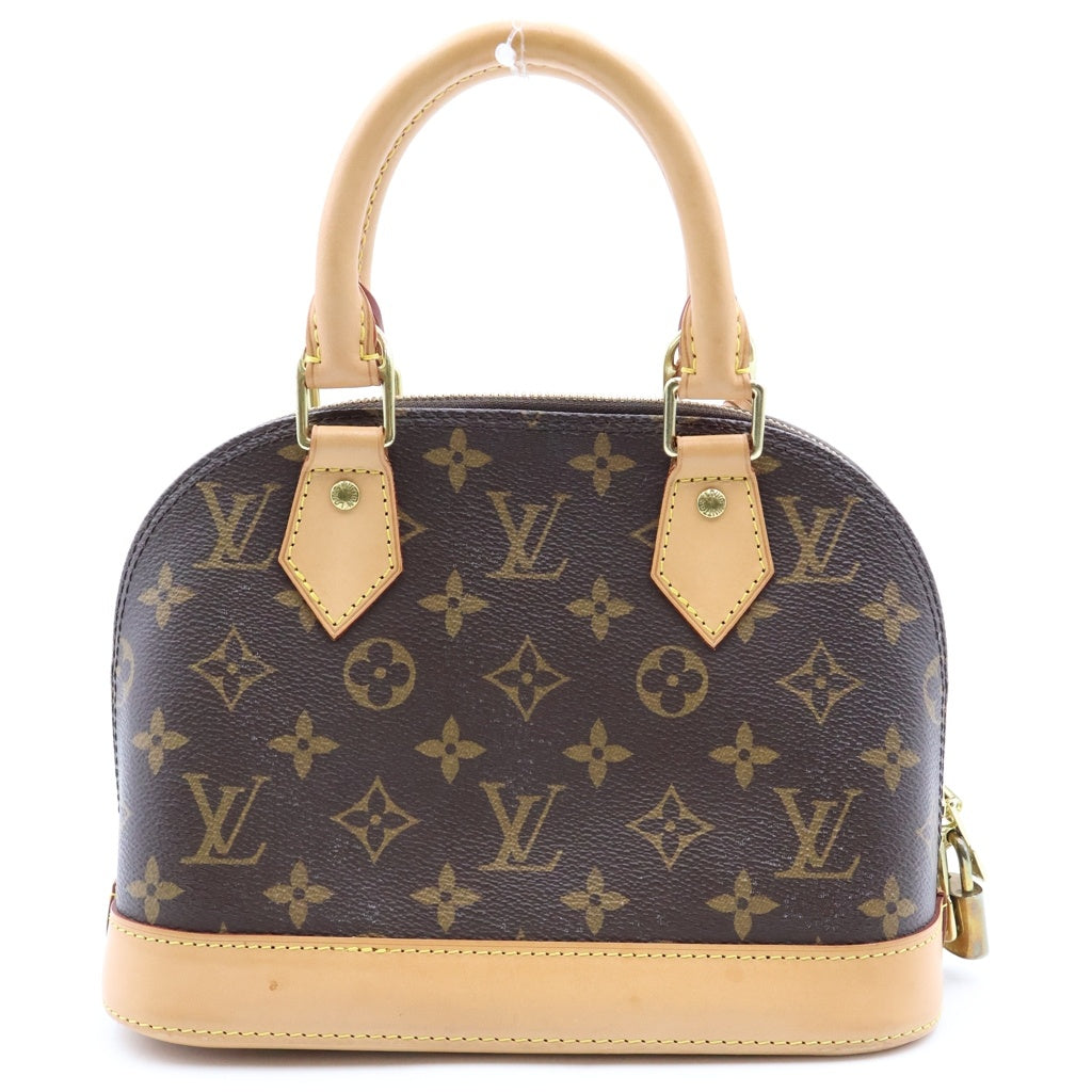 LOUIS VUITTON(ルイヴィトン) モノグラム アルマBB 2WAYバッグ ハンドバッグ ショルダーバッグ ブラウン レザー×PVC M46990 ゴールド金具 レディース