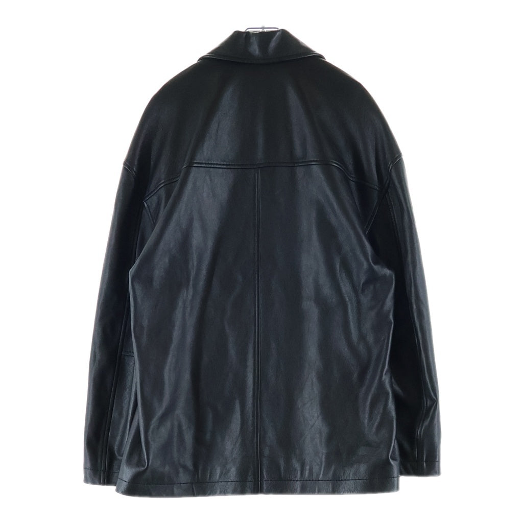 BALENCIAGA(バレンシアガ) 25AW Nano bb エンボスロゴ ラムスキン レザー ジップアップ ジャケット ブラック 831042