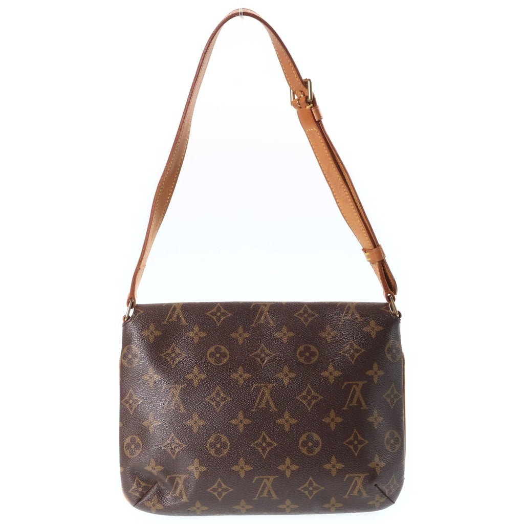 LOUIS VUITTON(ルイヴィトン) モノグラム ミュゼットタンゴ ショルダーバッグ ブラウン レザー×PVC M51257 ゴールド金具 レディース