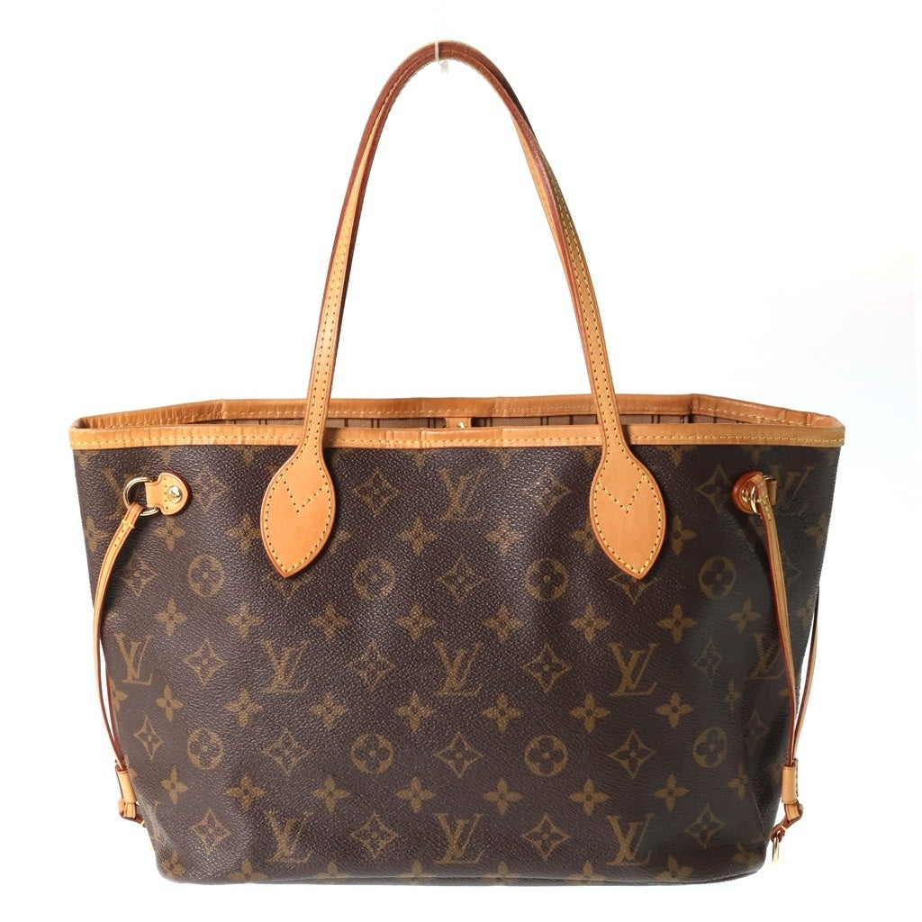LOUIS VUITTON(ルイヴィトン) モノグラム ネヴァーフルPM トートバッグ ハンドバッグ ブラウン レザー×PVC M40155 ゴールド金具 レディース