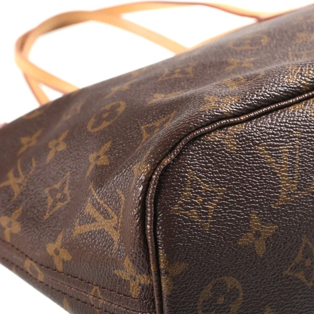 LOUIS VUITTON(ルイヴィトン) モノグラム ネヴァーフルPM トートバッグ ハンドバッグ ブラウン レザー×PVC M40155 ゴールド金具 レディース