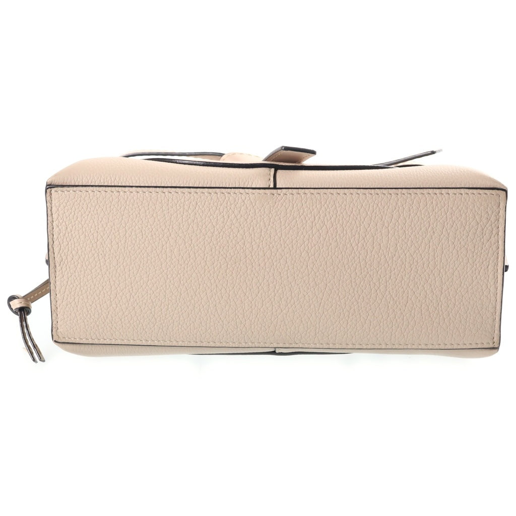 LOEWE(ロエベ) ゲート トップハンドルバッグ ミニ ハンドバッグ ベージュ レザー ゴールド金具 レディース