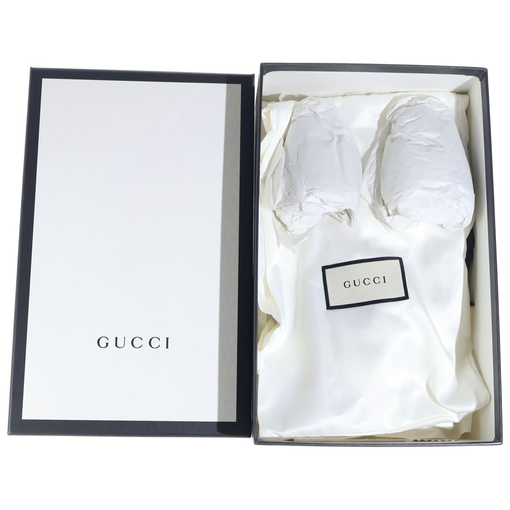 GUCCI(グッチ) GGマーモント エスパドリーユ ラムスキン レザー フラット サンダル シューズ ミュール ブラック レディース 551881