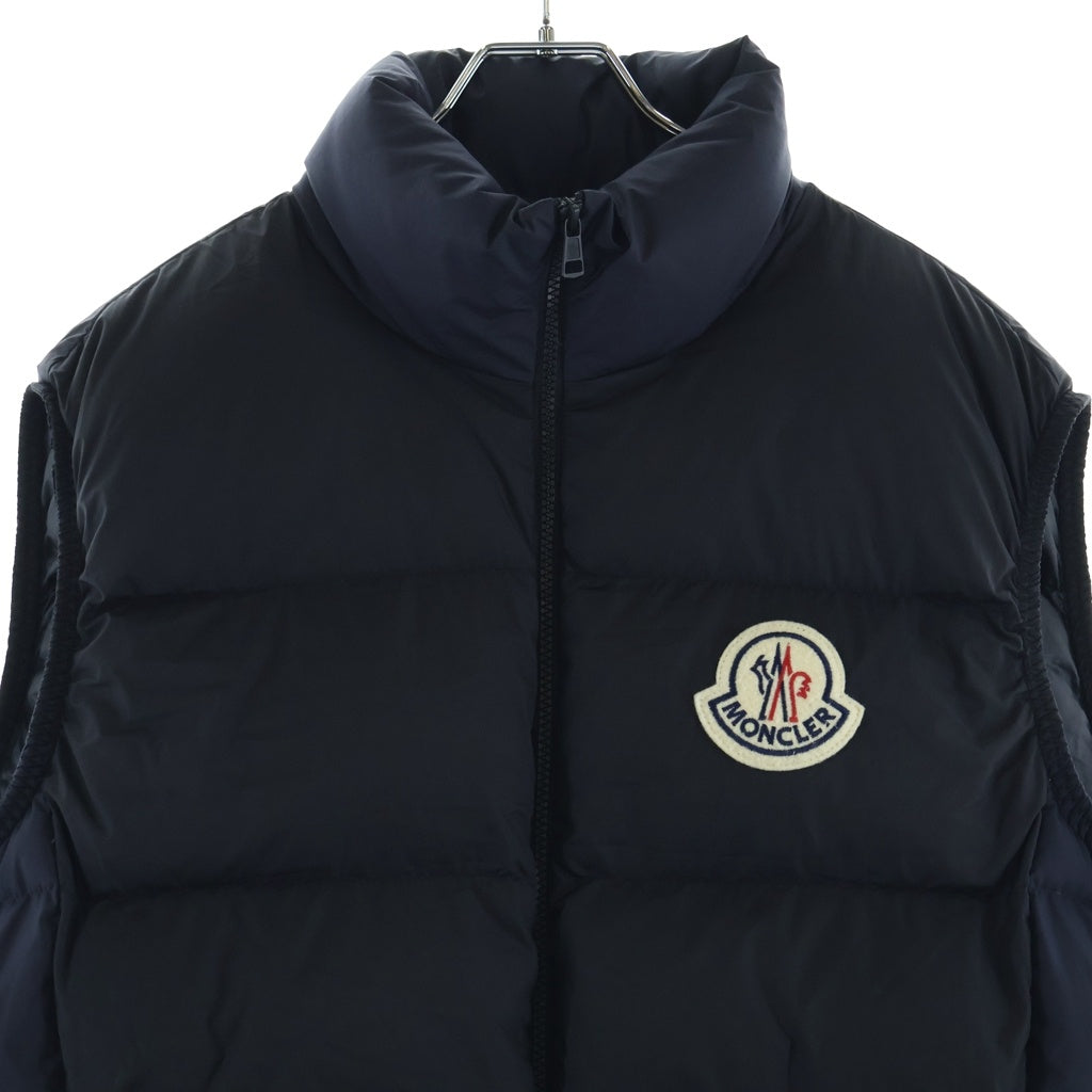 MONCLER(モンクレール) 23AW ALMAZ ワッペンロゴ ジップアップ ダウンベスト ブラック I20911A00077