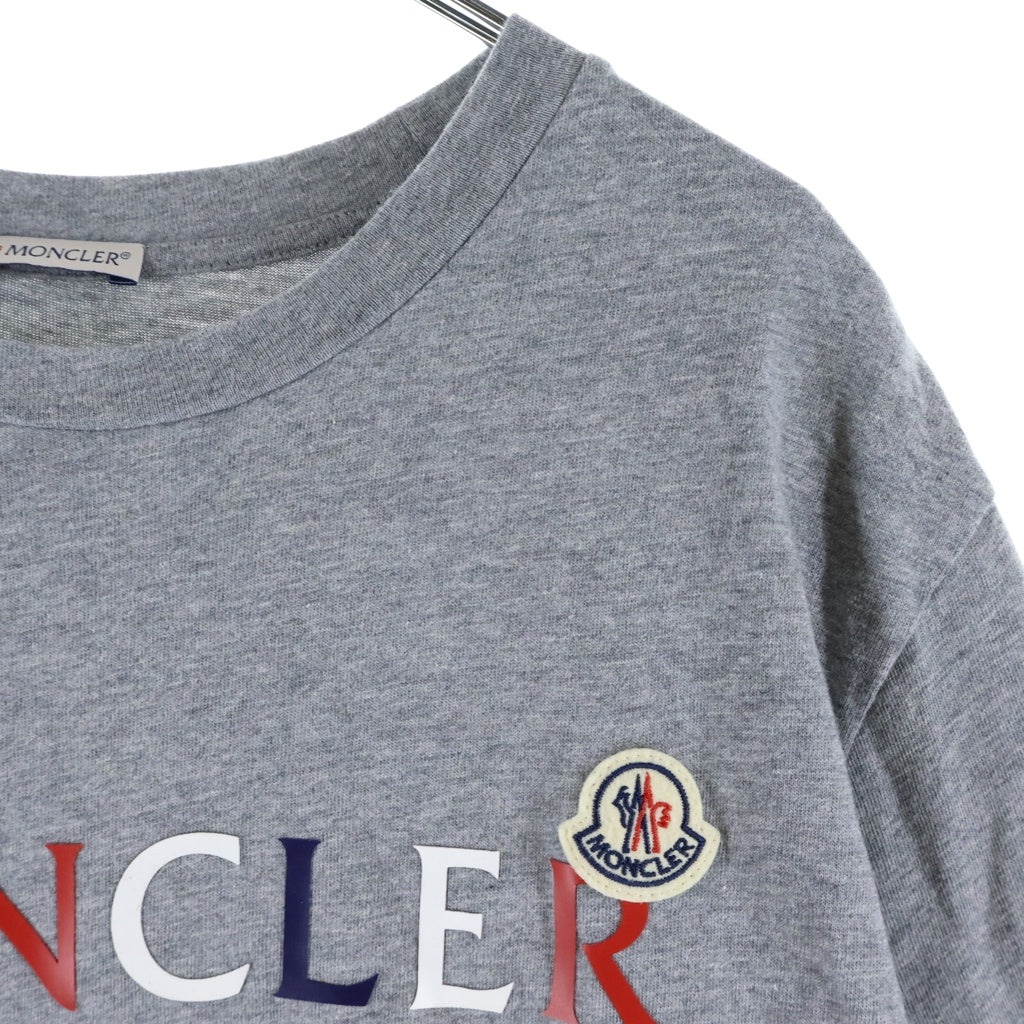 MONCLER(モンクレール) 22SS ロゴプリント ワッペン 半袖Tシャツ カットソー グレー H10918C00043