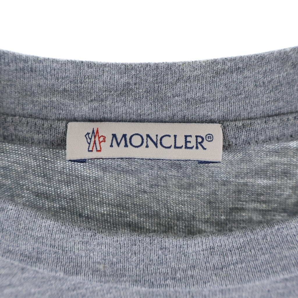 MONCLER(モンクレール) 22SS ロゴプリント ワッペン 半袖Tシャツ カットソー グレー H10918C00043