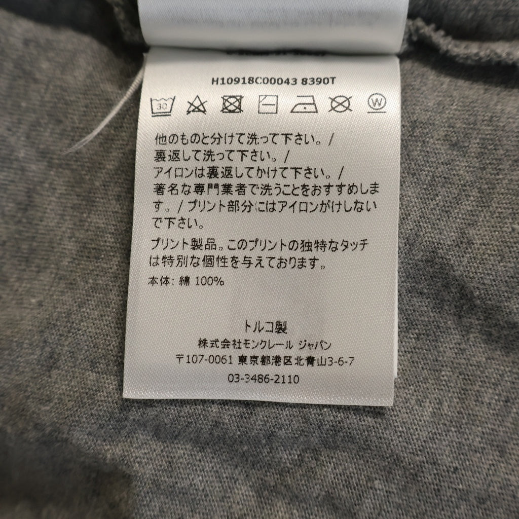 MONCLER(モンクレール) 22SS ロゴプリント ワッペン 半袖Tシャツ カットソー グレー H10918C00043
