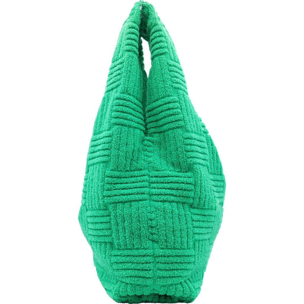 BOTTEGA VENETA(ボッテガヴェネタ) テリークロス トートバッグ ハンドバッグ グリーン パイル地 レディース