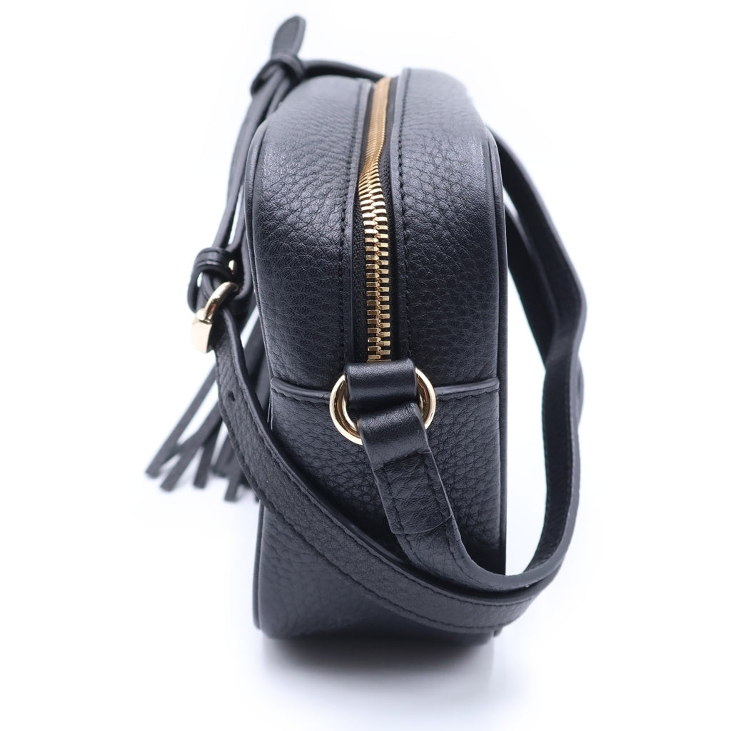 GUCCI(グッチ) GGマーモント ショルダーバッグ ミニバッグ ブラック レザー 308364 ゴールド金具