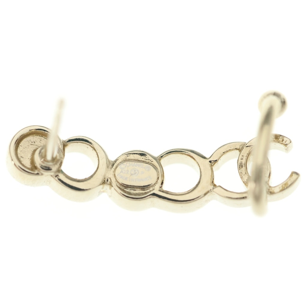 CHANEL(シャネル) ラインストーン ロゴ ピアス ゴールド A22P レディース