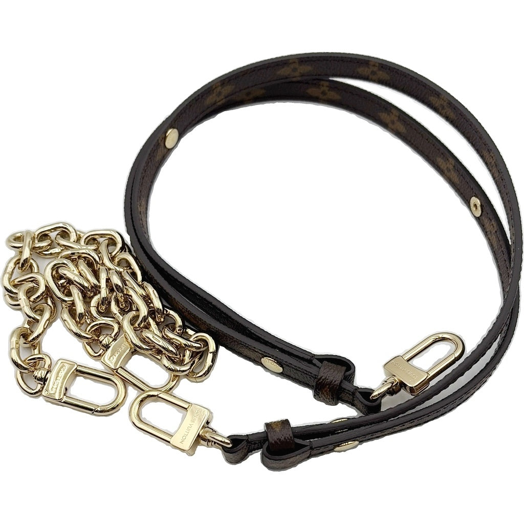 LOUIS VUITTON(ルイヴィトン) モノグラム メティスEW 2WAYチェーンハンドバッグ ショルダーバッグ ブラウン レザー×PVC M46279 ゴールド金具 レディース