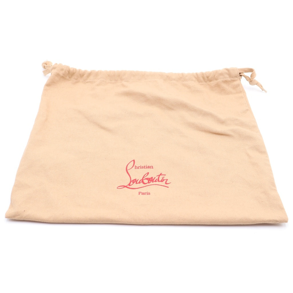 CHRISTIAN LOUBOUTIN(クリスチャンルブタン) パロマ スタッズ チェーンウォレット ショルダーバッグ ブラック×レッド レザー ゴールド金具