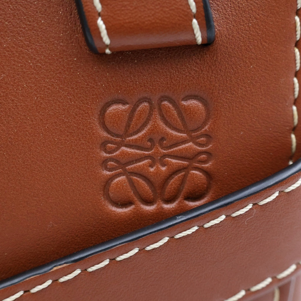 LOEWE(ロエベ) ゲート ミニ 2WAYハンドバッグ ショルダーバッグ ブラウン レザー ゴールド金具 レディース