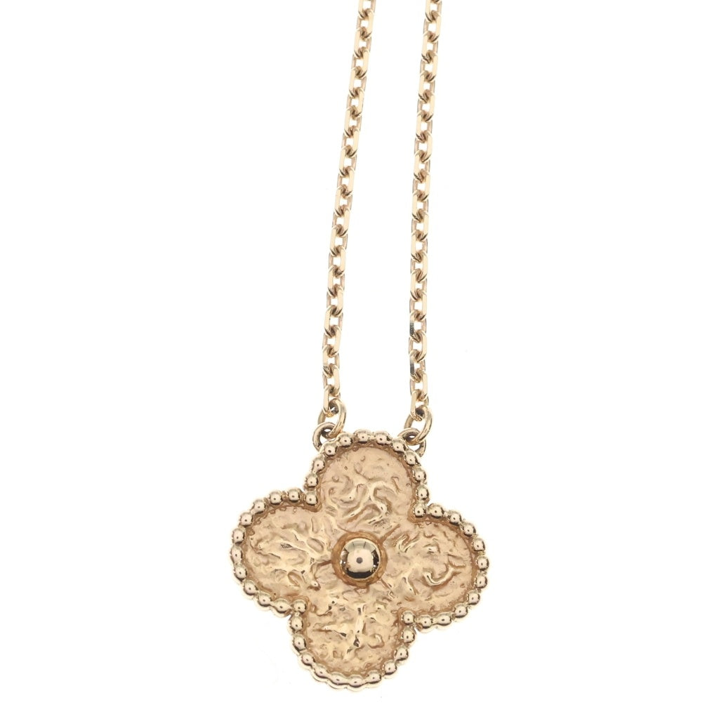 Van Cleef & Arpels(ヴァンクリーフアンドアーペル) ヴィンテージ アルハンブラ ネックレス ミモザ K18ピンクゴールド