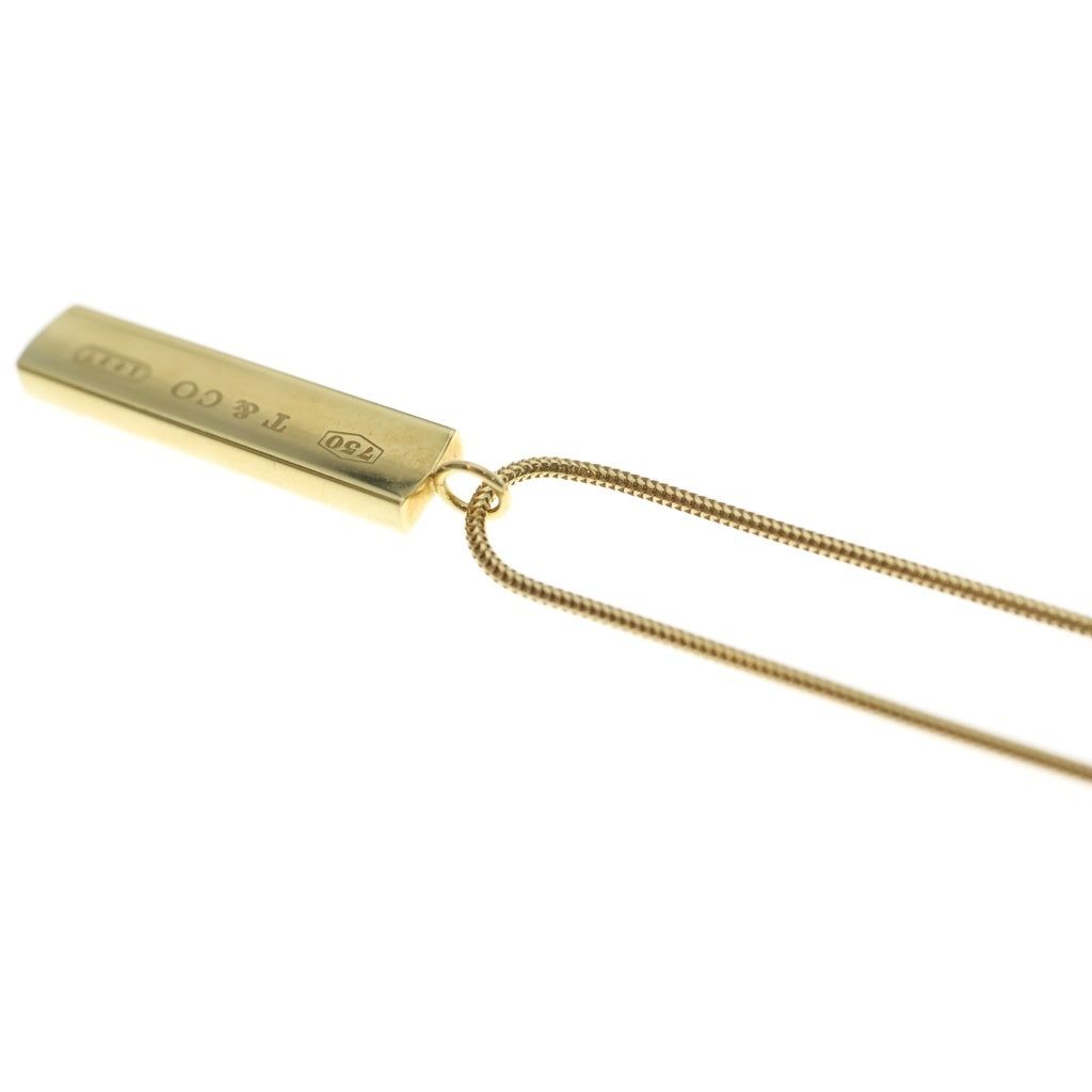 TIFFANY & Co.(ティファニー) 1837 ナローバー ネックレス スネークチェーン ペンダント イエローゴールド Au750YG