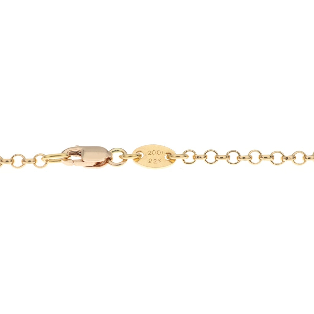 CHROME HEARTS(クロムハーツ) 22K NECKCHAIN R20 ロールチェーンネックレス 20inch ゴールド BCA011