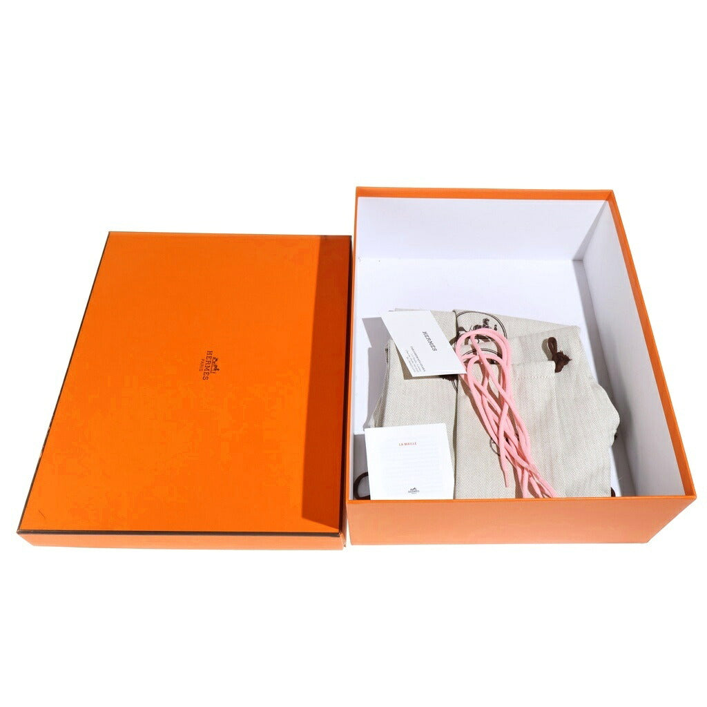 HERMES(エルメス) デュエル ローカットスニーカー ピンク×ブラウン レザー