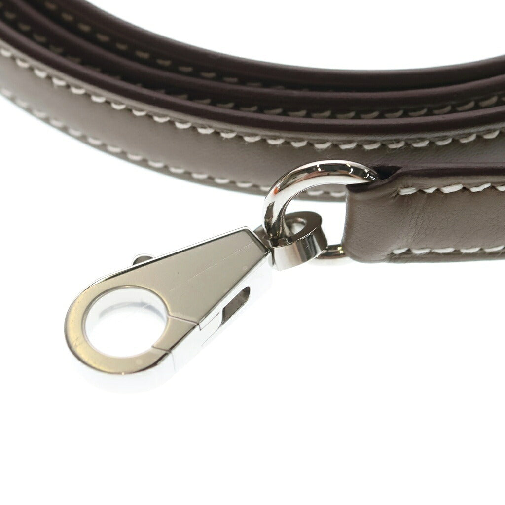 HERMES(エルメス) クルーメドール ストラップ ブラウン レザー エトゥープ シルバー金具 W刻印