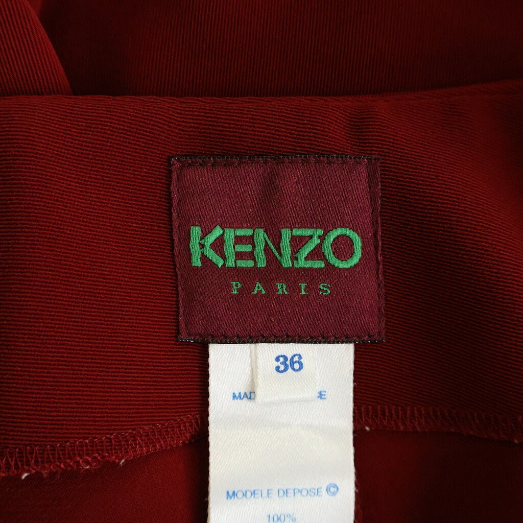 KENZO(ケンゾー) セットアップ スタンドカラーロングシャツジャケット ストレートパンツ レッド