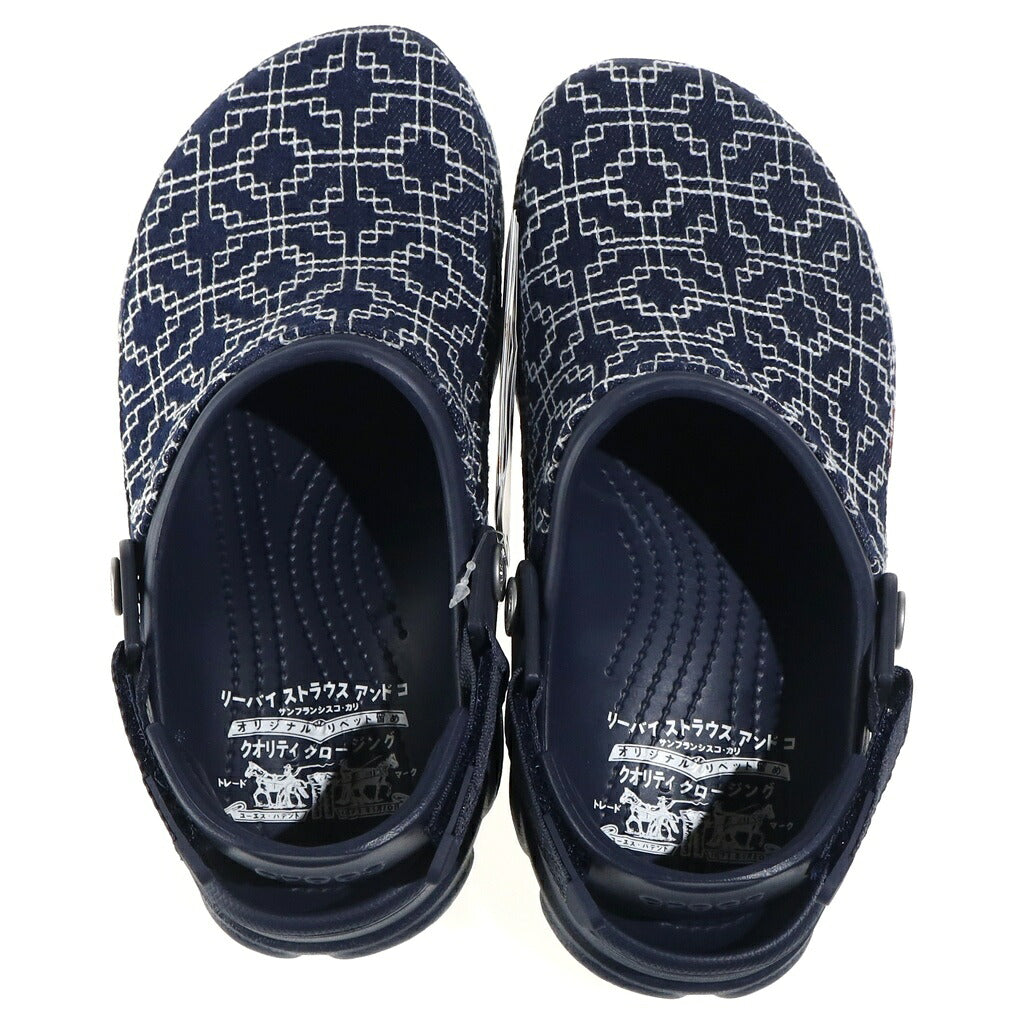 Crocs(クロックス) ×リーバイス 刺し子デニムサンダル ネイビー 208917‐410