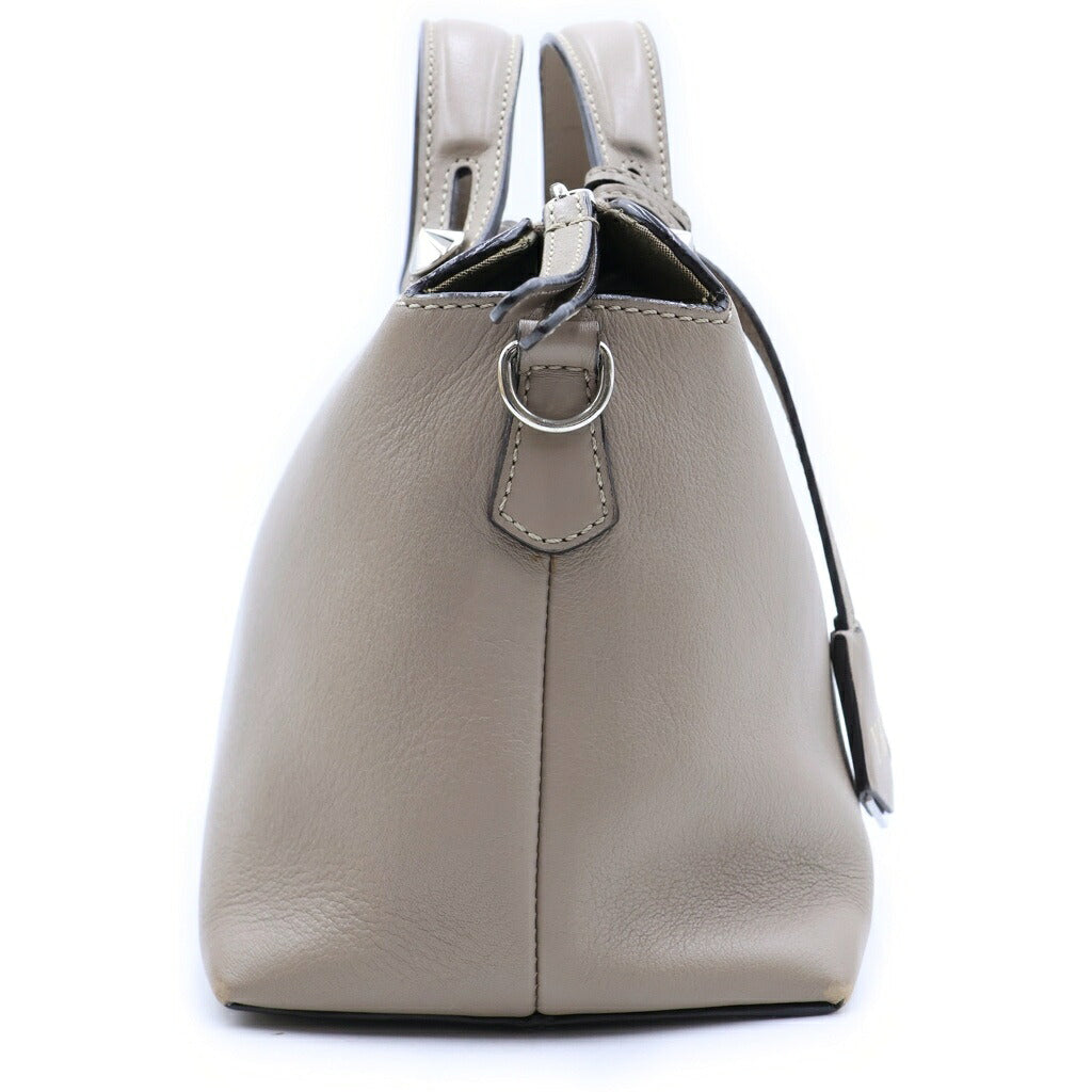 FENDI(フェンディ) バイザウェイ ミディアム 2WAYハンドバッグ ショルダーバッグ グレージュ レザー 8BL124 シルバー金具