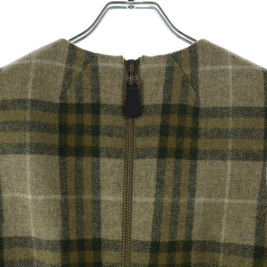 BURBERRY(バーバリー) ノースリーブ ワンピース ツイード ウール ベージュ レディース