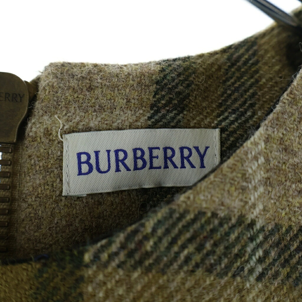 BURBERRY(バーバリー) ノースリーブ ワンピース ツイード ウール ベージュ レディース