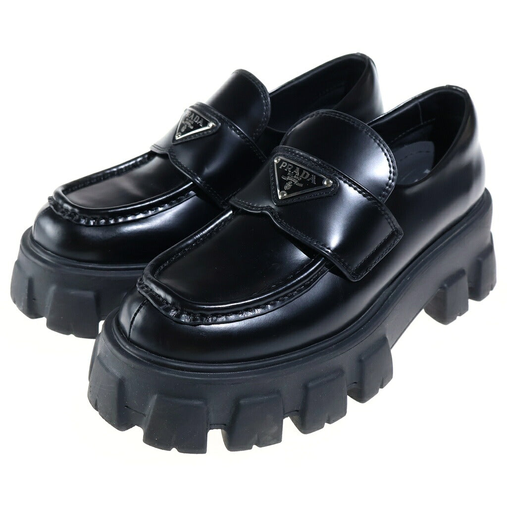PRADA(プラダ) モノリス ブラッシュドレザー ローファー