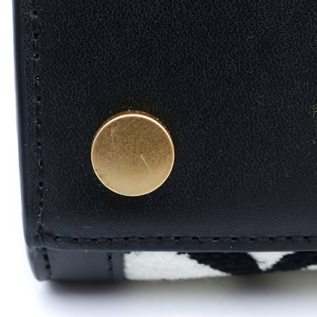 Kate Spade(ケイトスペード) マンハッタントート 2WAYバッグ ハンドバッグ ショルダーバッグ ブラック×ホワイト レザー ゴールド金具
