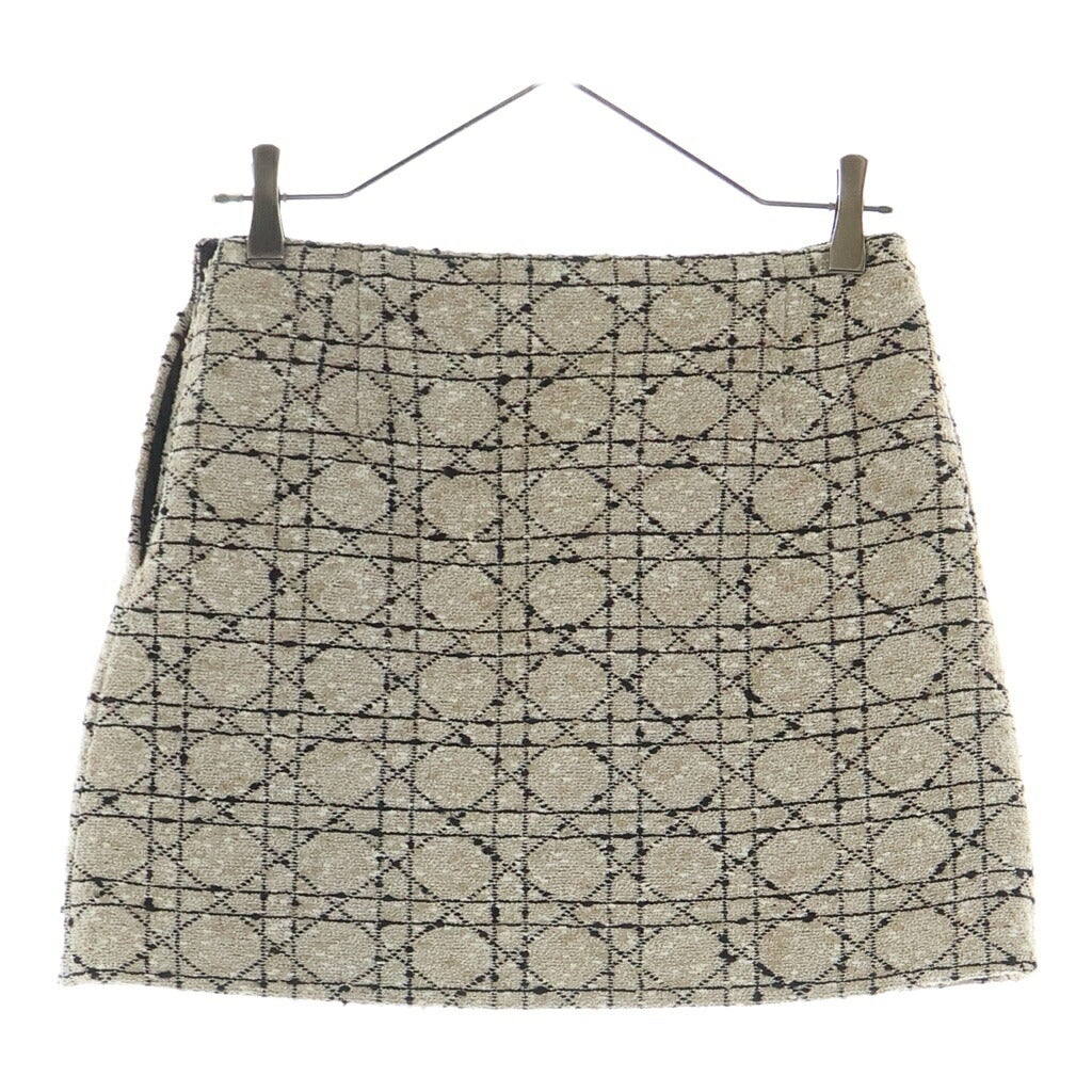 Christian Dior(クリスチャンディオール) カナージュ ツイードスカート ベージュ 511J45A7757
