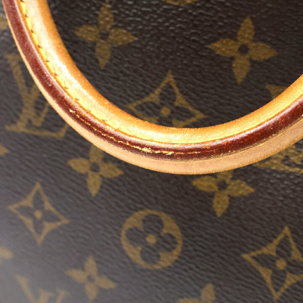 LOUIS VUITTON(ルイヴィトン) モノグラム ドーヴィル ハンドバッグ ブラウン レザー×PVC M47270 ゴールド金具