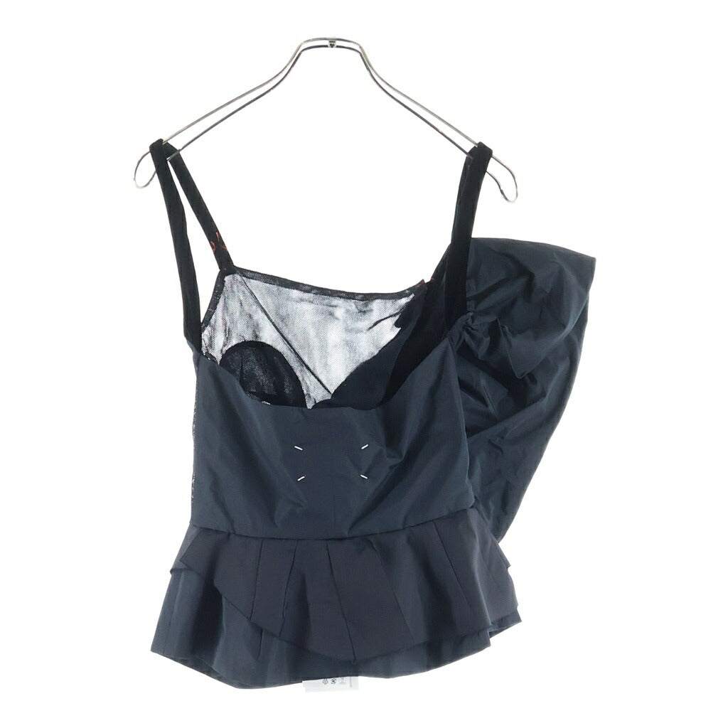 Maison Margiela(メゾンマルジェラ) 22AW ラッフルトップ キャミソール トップス ブラック SIONC0001 S60415 レディース