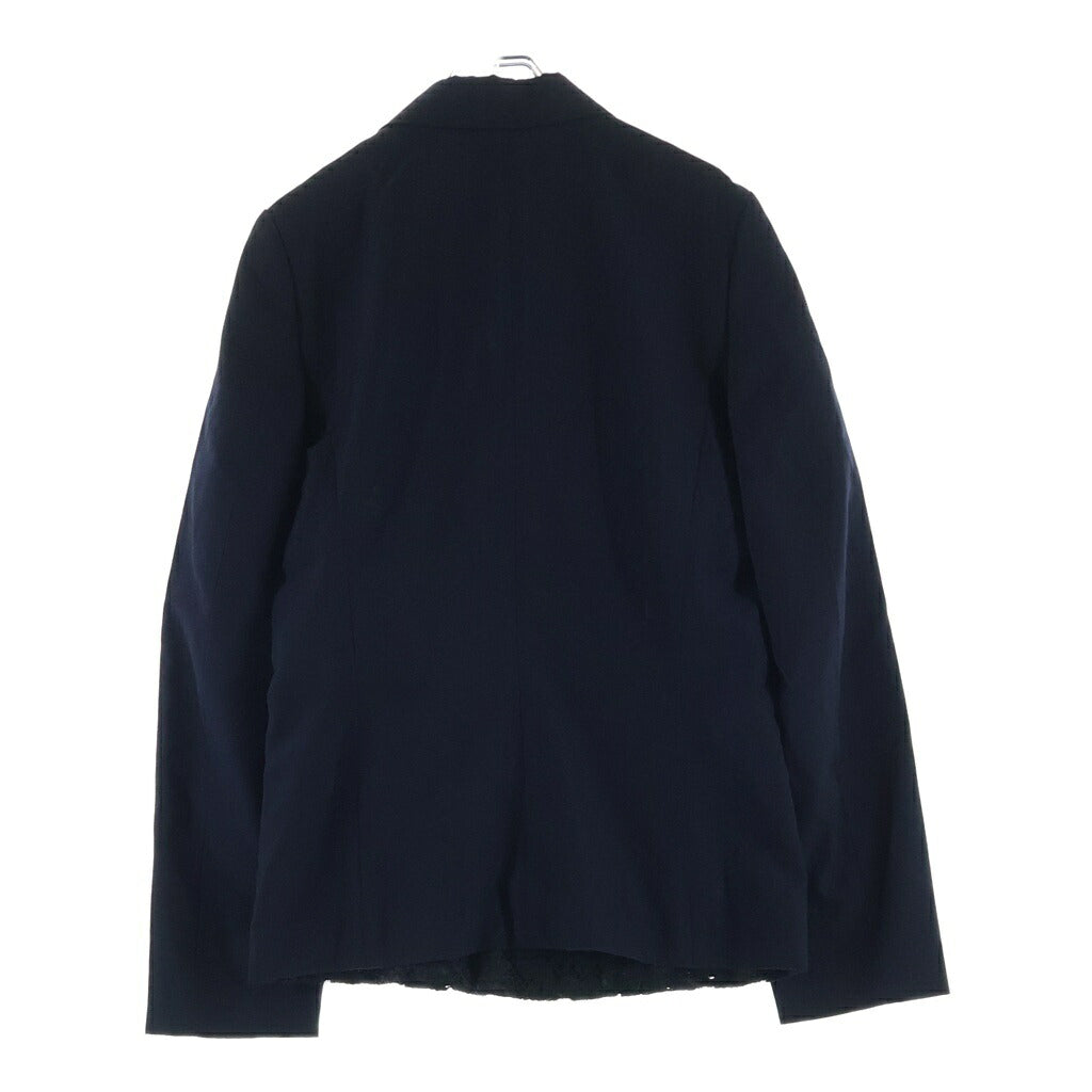 COMME des GARCONS(コムデギャルソン) リリス期 レース切り替え テーラードジャケット ネイビー×ブラック GJ-11050M