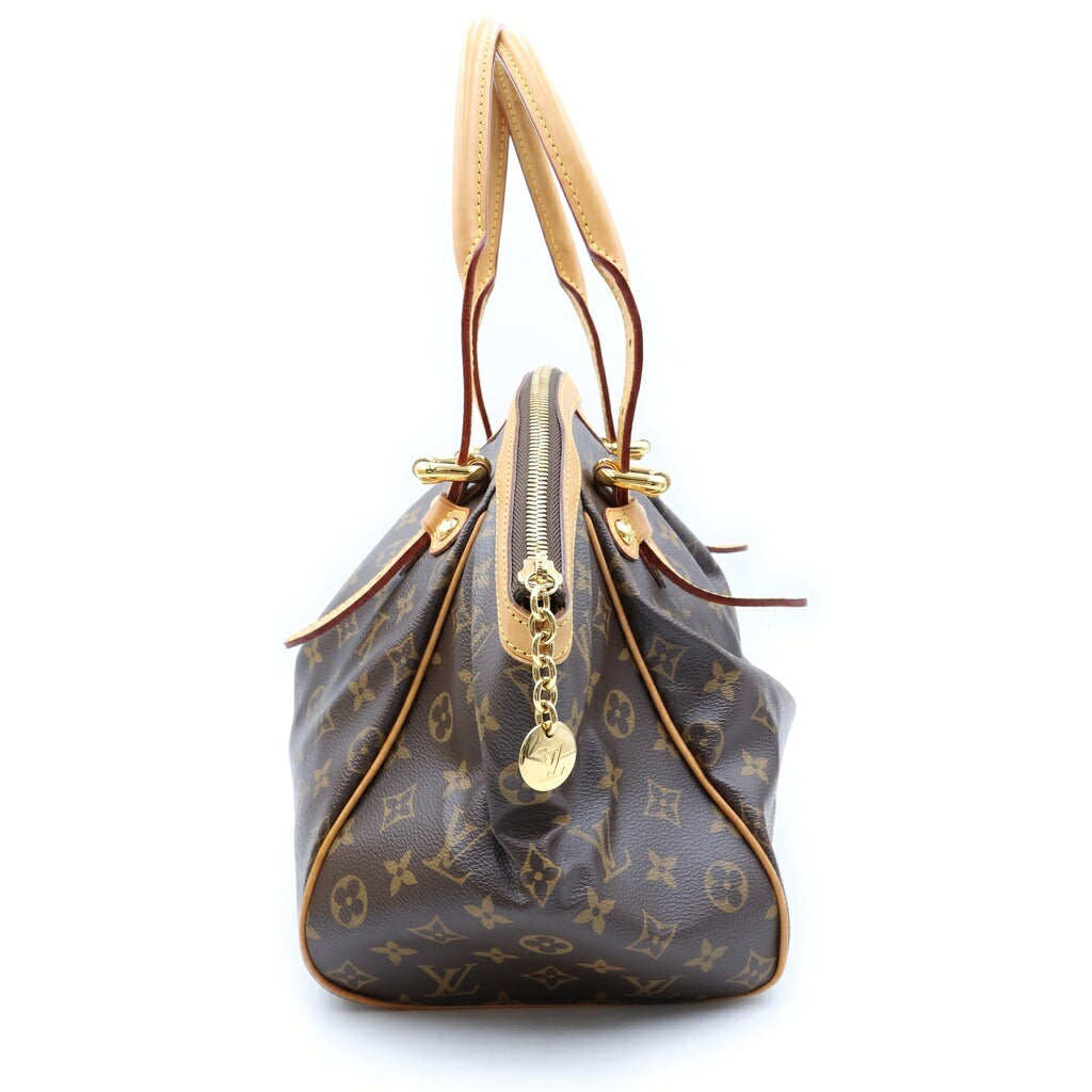 LOUIS VUITTON(ルイヴィトン) モノグラム ティヴォリGM ハンドバッグ トートバッグ ブラウン レザー×PVC M40144 ゴールド金具