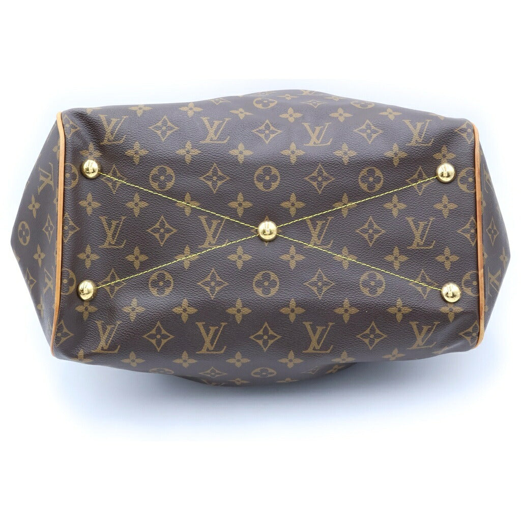 LOUIS VUITTON(ルイヴィトン) モノグラム ティヴォリGM ハンドバッグ トートバッグ ブラウン レザー×PVC M40144 ゴールド金具