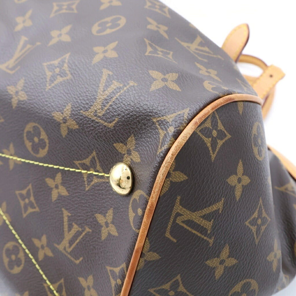 LOUIS VUITTON(ルイヴィトン) モノグラム ティヴォリGM ハンドバッグ トートバッグ ブラウン レザー×PVC M40144 ゴールド金具