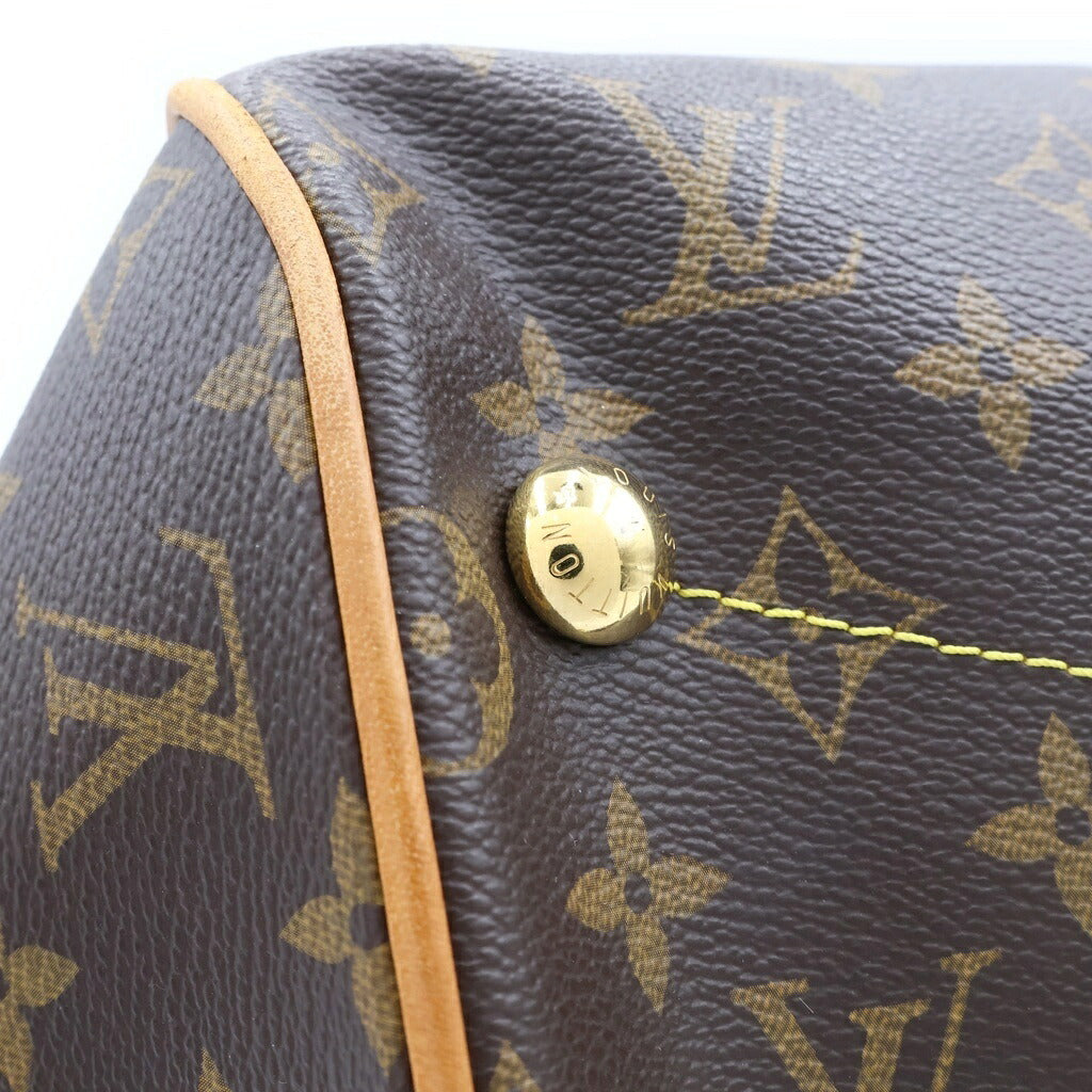 LOUIS VUITTON(ルイヴィトン) モノグラム ティヴォリGM ハンドバッグ トートバッグ ブラウン レザー×PVC M40144 ゴールド金具