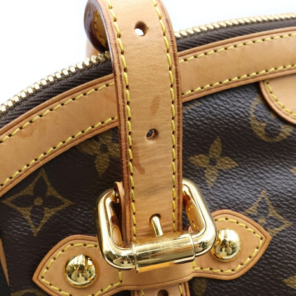 LOUIS VUITTON(ルイヴィトン) モノグラム ティヴォリGM ハンドバッグ トートバッグ ブラウン レザー×PVC M40144 ゴールド金具