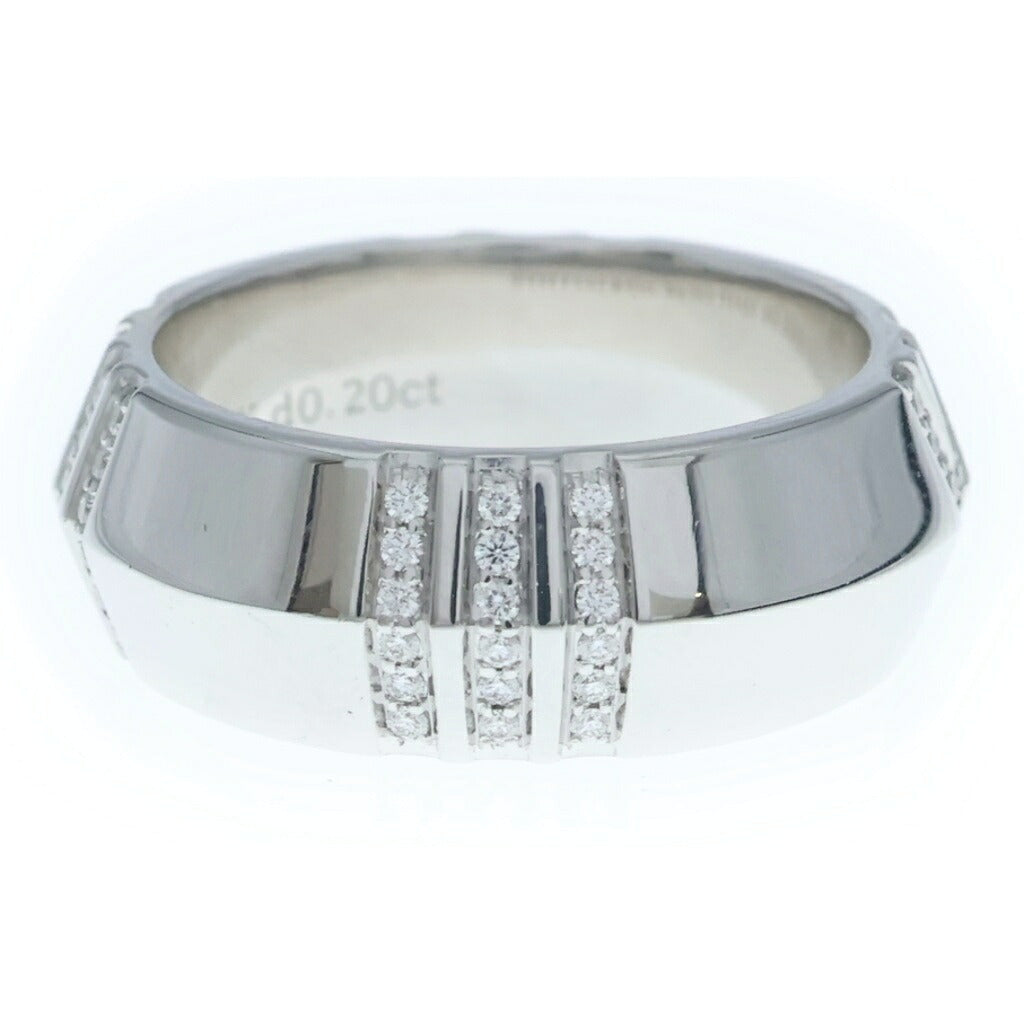 TIFFANY & Co.(ティファニー) アトラスX クローズドワイドリング ダイヤ ホワイトゴールド Au750 WG d0.20ct