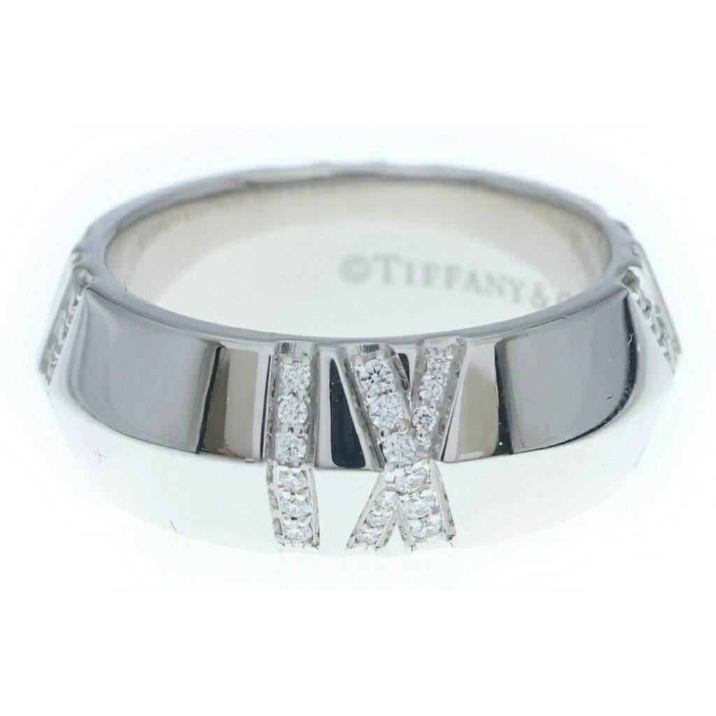 TIFFANY & Co.(ティファニー) アトラスX クローズドワイドリング ダイヤ ホワイトゴールド Au750 WG d0.20ct