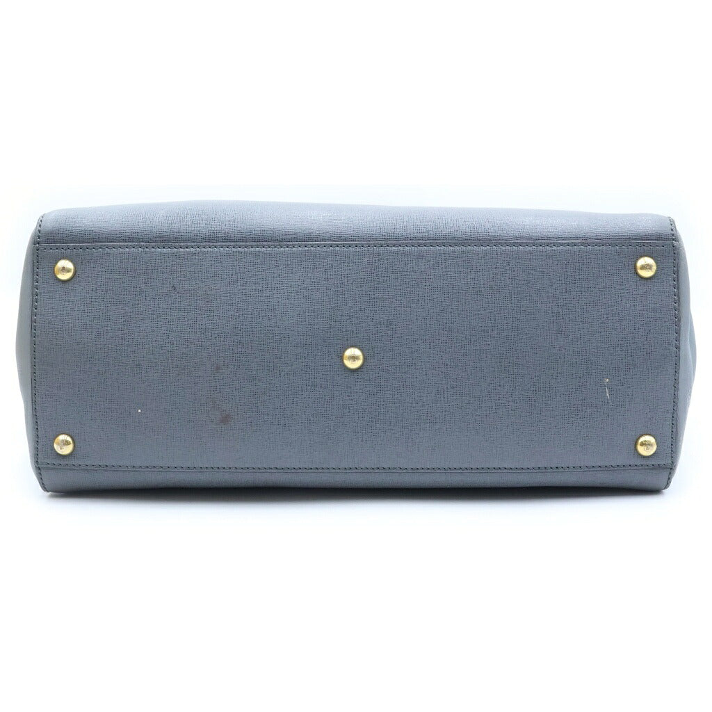 FENDI(フェンディ) トゥージュール 2WAYハンドバッグ ショルダーバッグ グレー レザー 8BH250 ゴールド金具