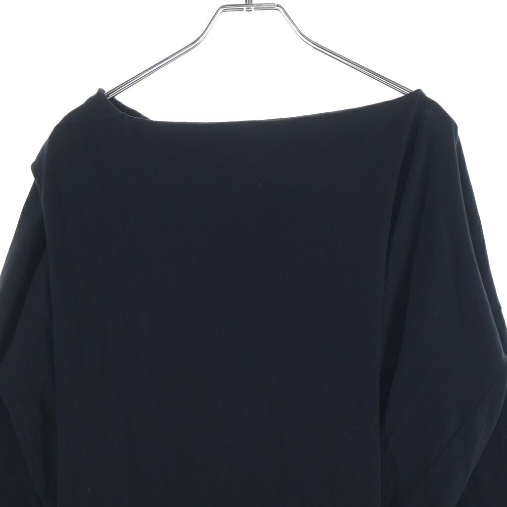 MM6 Maison Margiela(エムエムシックスメゾンマルジェラ) ワイドネック 長袖カットソー ブラック コットン S32NC0634