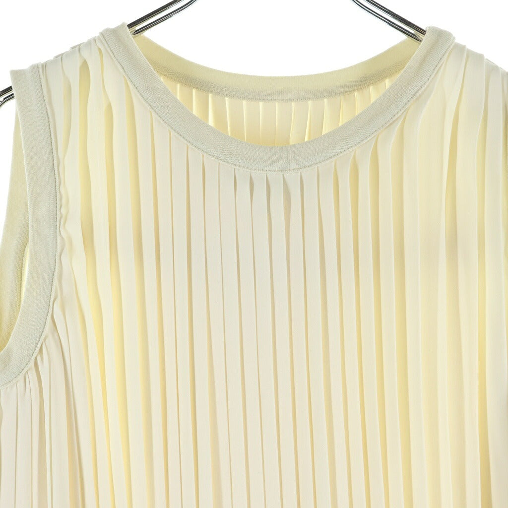 MM6 Maison Margiela(エムエムシックスメゾンマルジェラ) プリーツ ノースリーブワンピース アイボリー S52CT0209 S43455 レディース