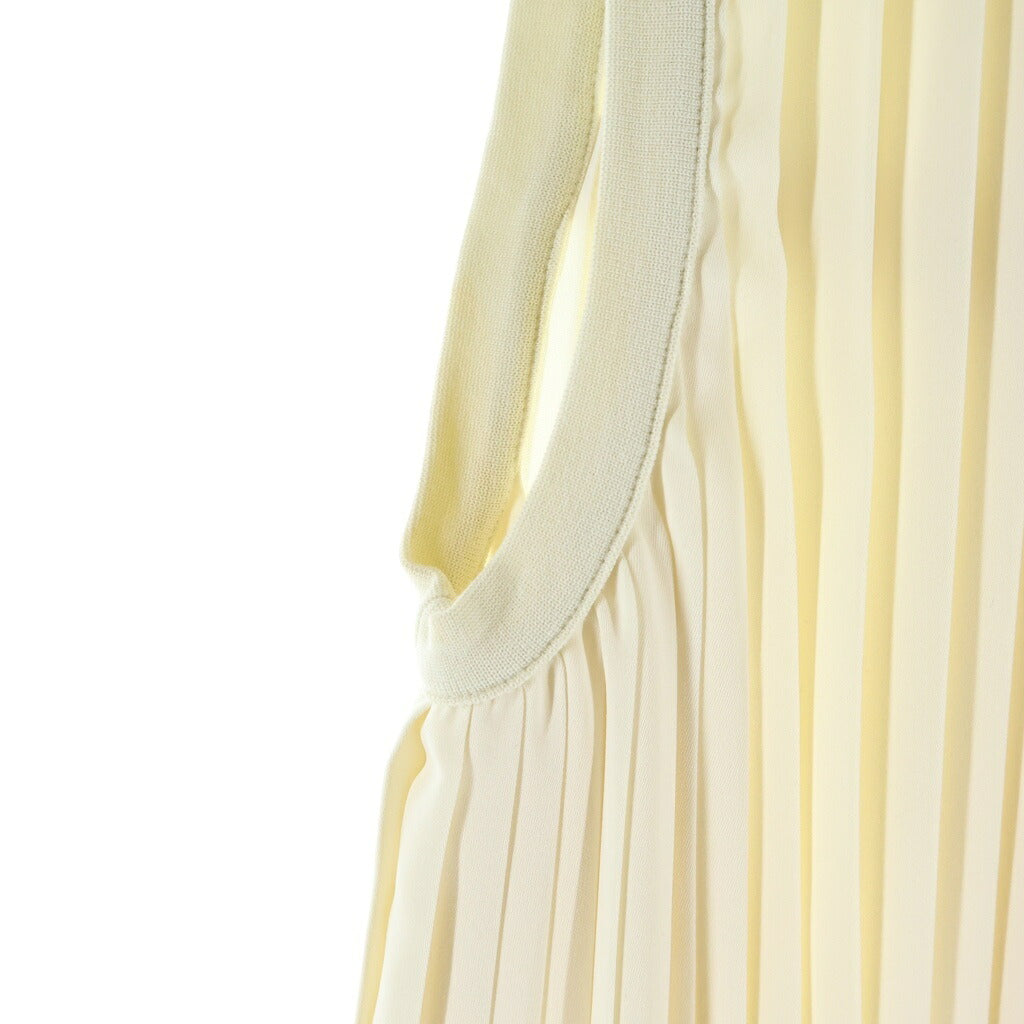 MM6 Maison Margiela(エムエムシックスメゾンマルジェラ) プリーツ ノースリーブワンピース アイボリー S52CT0209 S43455 レディース